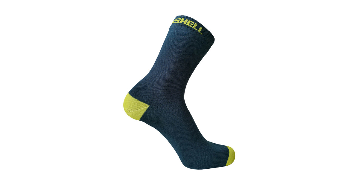 Nepromokavé ponožky DexShell Ultra Thin Crew - Navy-Lime - inSPORTline