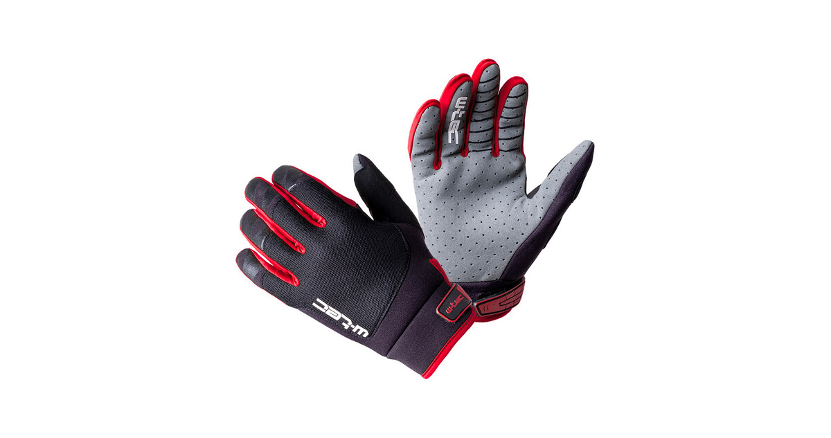 Dětské motokrosové rukavice W-TEC Matosinos Kids - Black/Red, 3 ...