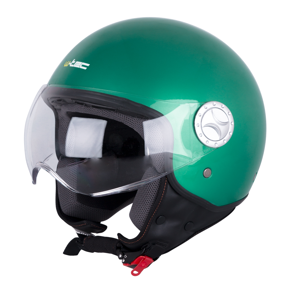 Kask motocyklowy na skuter otwarty chopper WTEC FS701G Retro Green