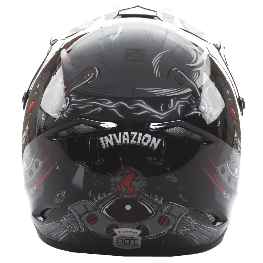 Detská motokrosová prilba Fly Racing Kinetic Youth Invasion - zeleno-čierna