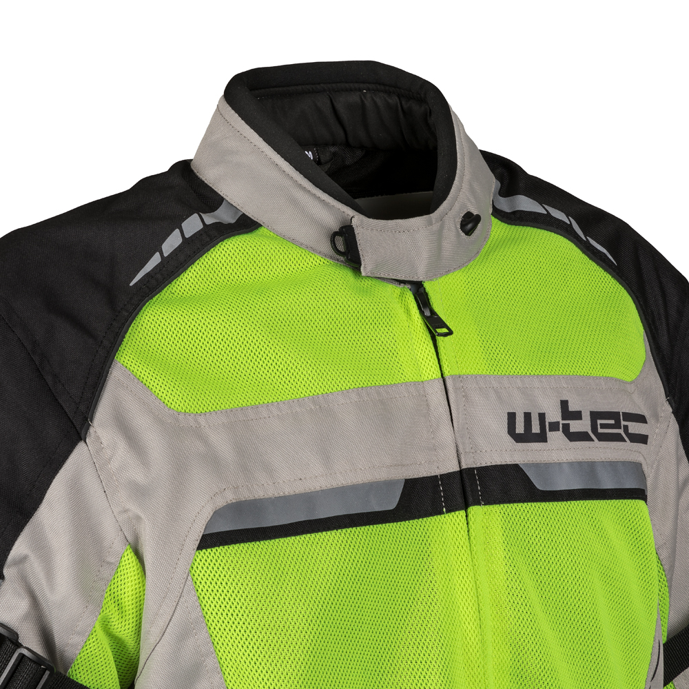 Pánská letní moto bunda W-TEC Saigair - Fluo Yellow-Gray