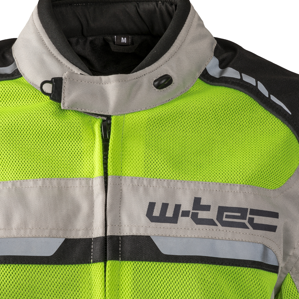 Pánská letní moto bunda W-TEC Saigair - Fluo Yellow-Gray