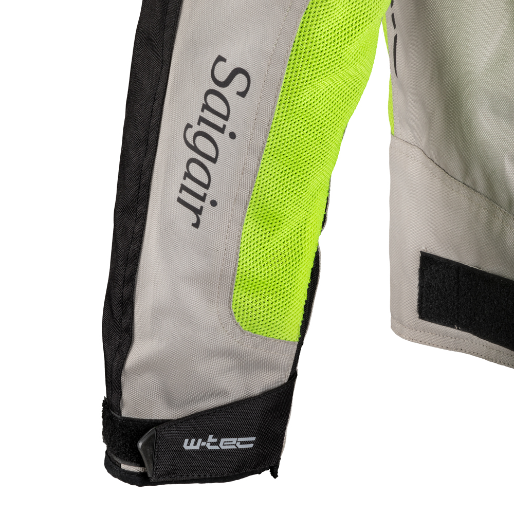 Pánská letní moto bunda W-TEC Saigair - Fluo Yellow-Gray