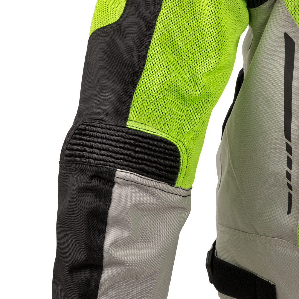 Pánská letní moto bunda W-TEC Saigair - Fluo Yellow-Gray