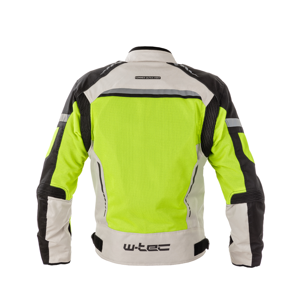 Pánská letní moto bunda W-TEC Saigair - Fluo Yellow-Gray
