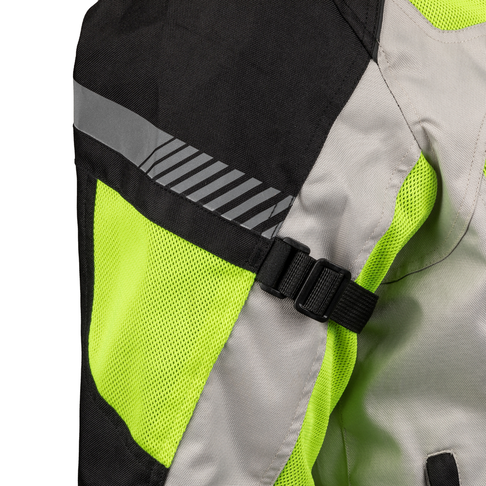 Pánská letní moto bunda W-TEC Saigair - Fluo Yellow-Gray