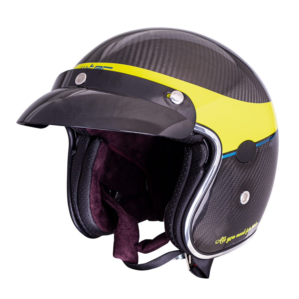 Moto prilba W-TEC Vacabro - Glossy Carbon