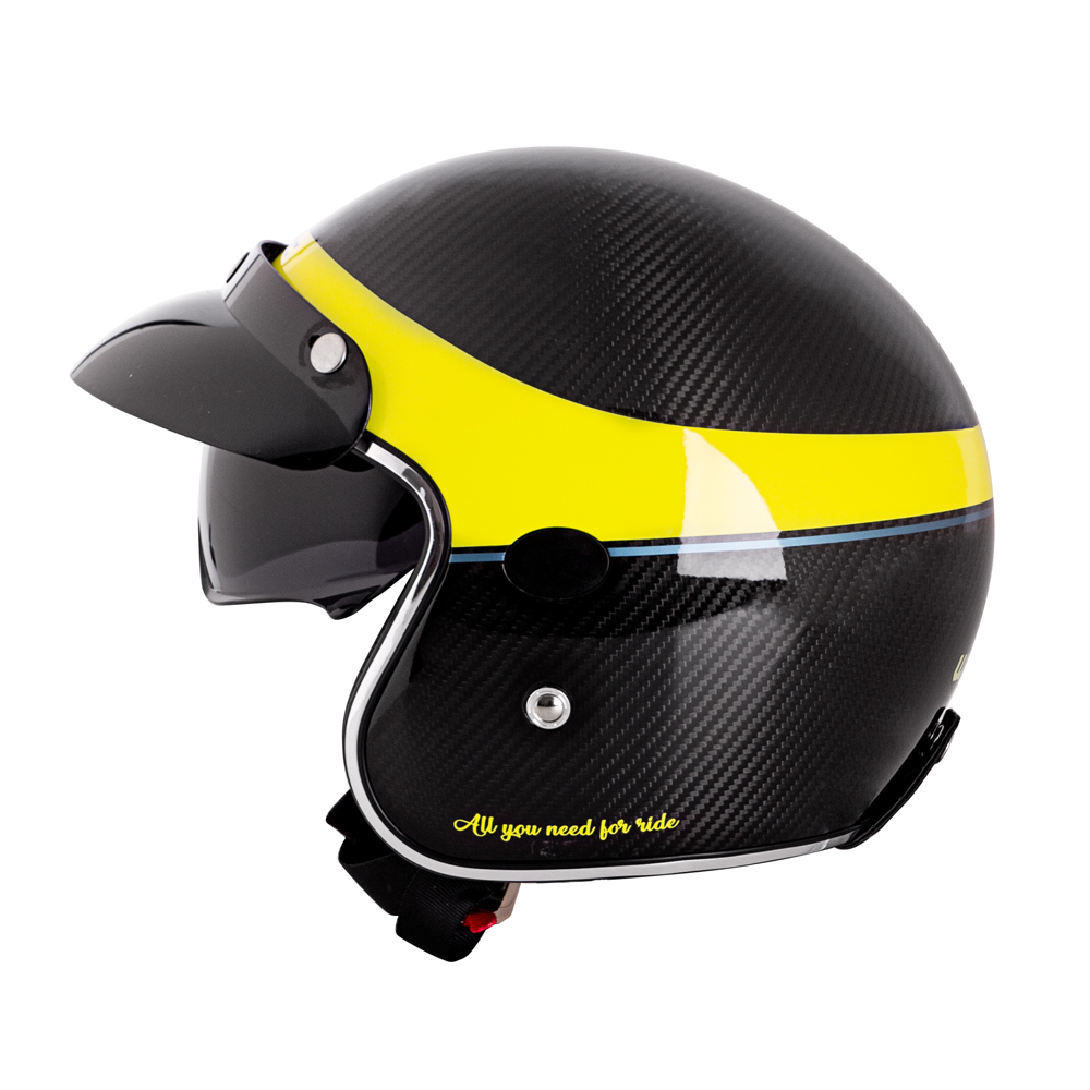 Moto prilba W-TEC Vacabro - Glossy Carbon