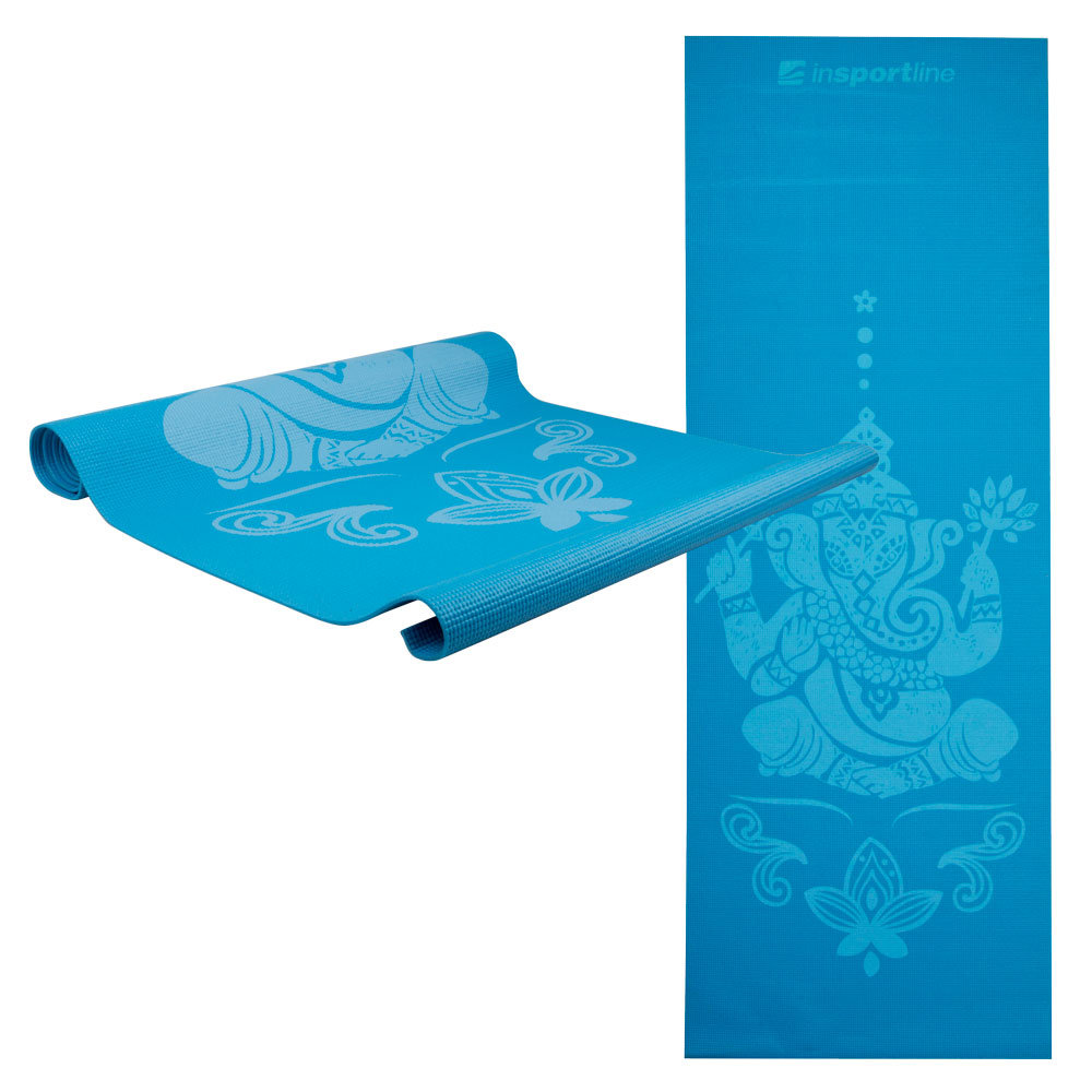 Podložka na jogu inSPORTline Spirit 172x61x0,3 cm - modrá