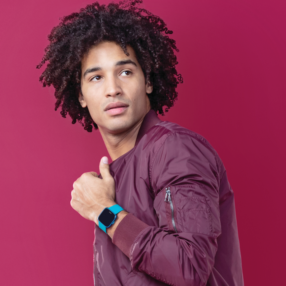 Inteligentné hodinky Fitbit Versa Lite Marina Blue/Marina Blue Aluminum