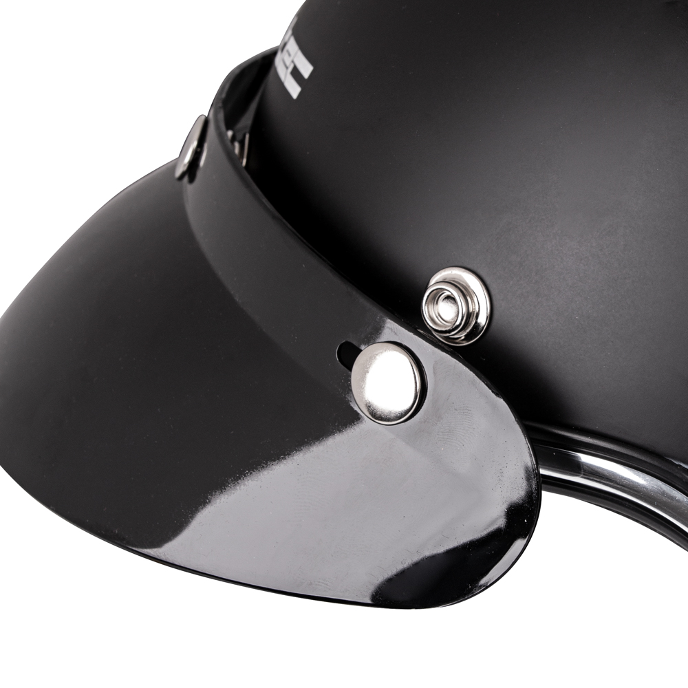 Moto přilba W-TEC YM-629SV se sluneční clonou - černá lesk