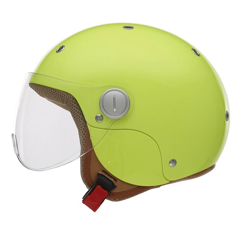 Moto prilba NOX N217K s 3 veľkosťami výstelky - ružová - fluo žltá