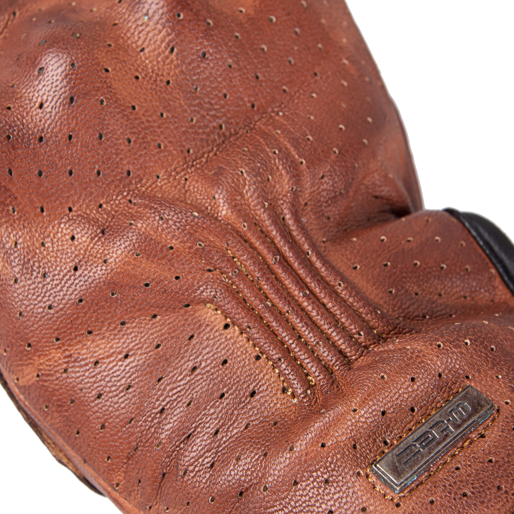 Skórzane rękawice motocyklowe W-TEC Dahmer - Ciemny brązowy