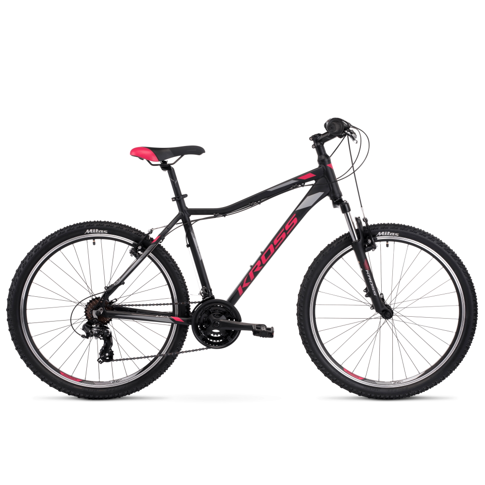 Dámsky horský bicykel Kross Lea 1.0 26" Gen 001 - čierna/malinová/grafitová