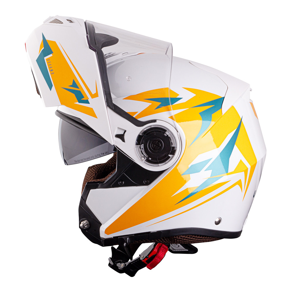 Výklopná prilba W-TEC Vexamo PP Graphic s Pinlockom - White Graphic