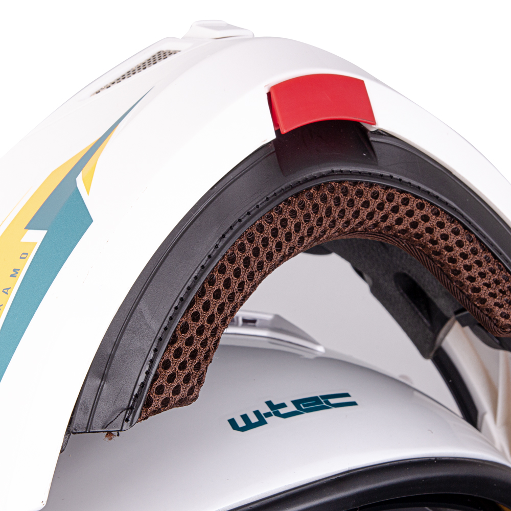 Výklopná prilba W-TEC Vexamo PP Graphic s Pinlockom - White Graphic