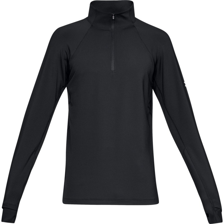 Pánska bežecká bunda Under Armour CG Reactor Run Half Zip v2 - BLACK / BLACK / REFLECTIVE