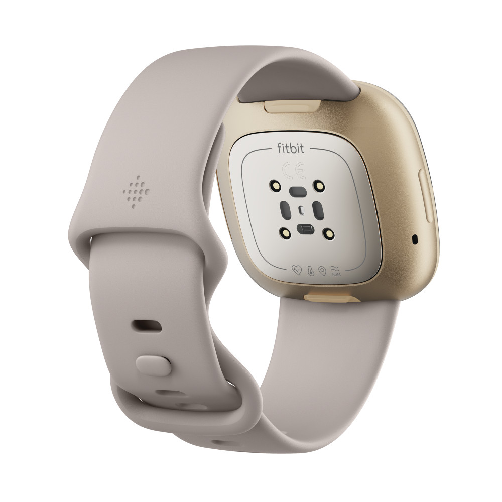 Inteligentné hodinky Fitbit Sense White/Soft Gold Stainless Steel