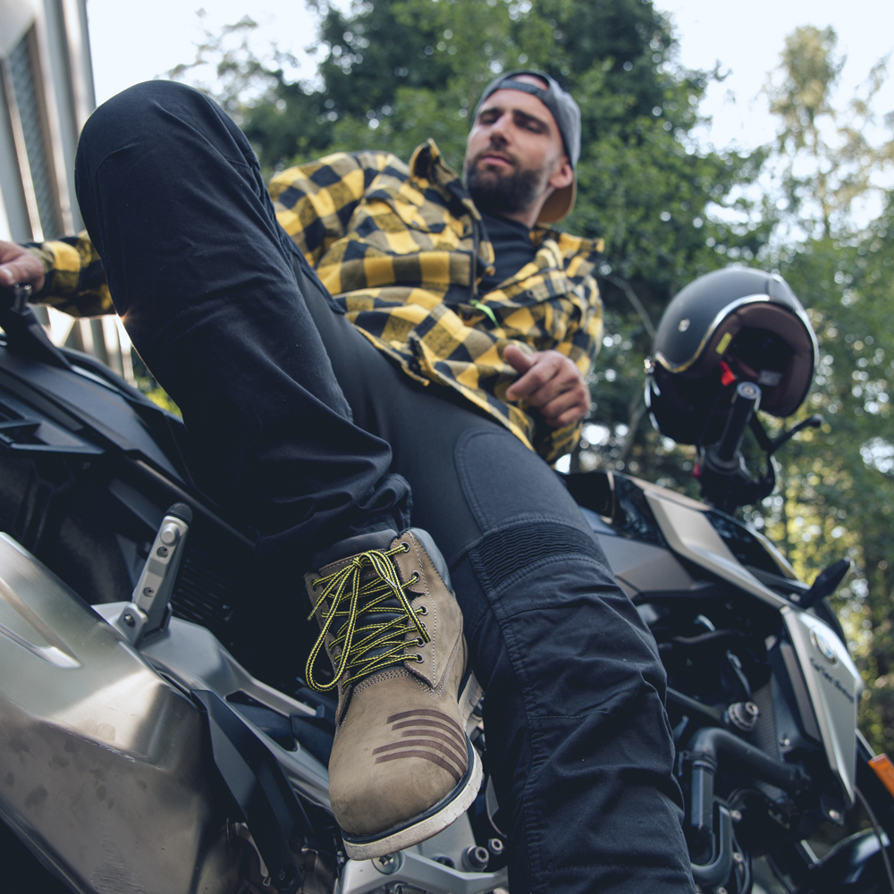Pánské moto jeansy W-TEC Aredator - černá