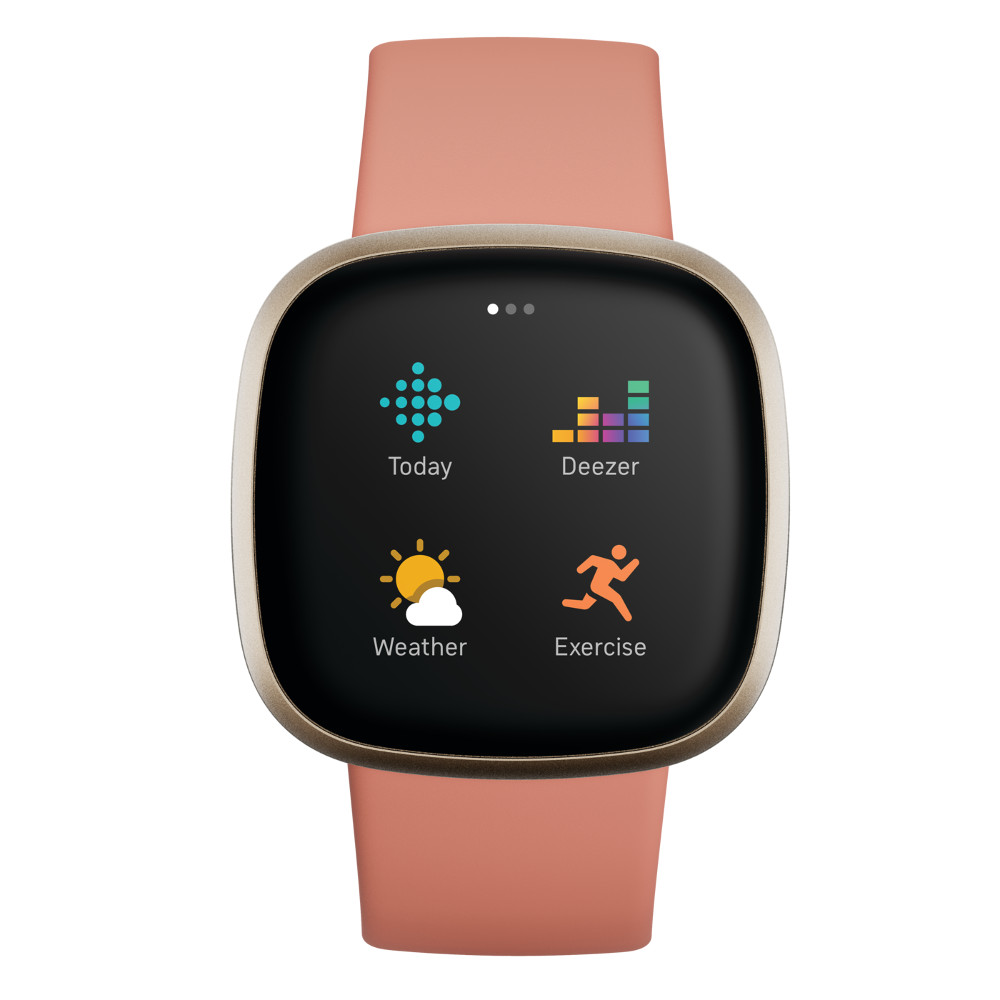 Inteligentné hodinky Fitbit Versa 3 Pink Clay/Soft Gold Aluminum
