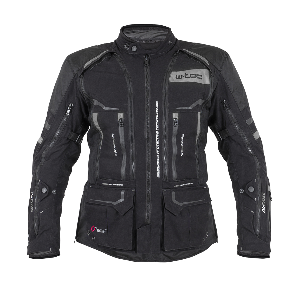 Motoros kabát W-TEC Aircross - fekete-szürke - fekete-szürke
