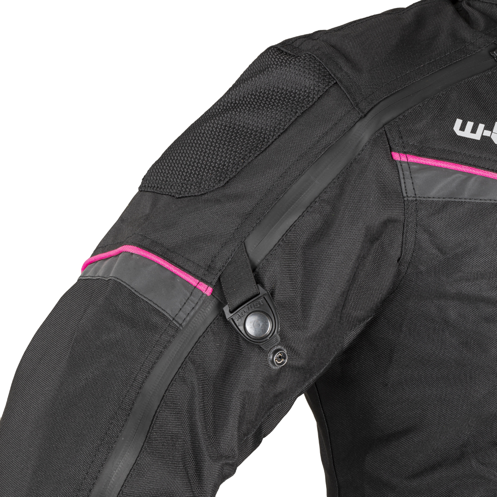 Dámská moto bunda W-TEC Progair Lady - černo-růžová