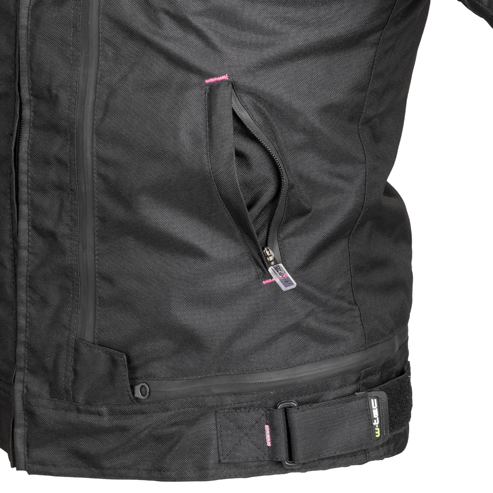 Dámská moto bunda W-TEC Progair Lady - černo-růžová