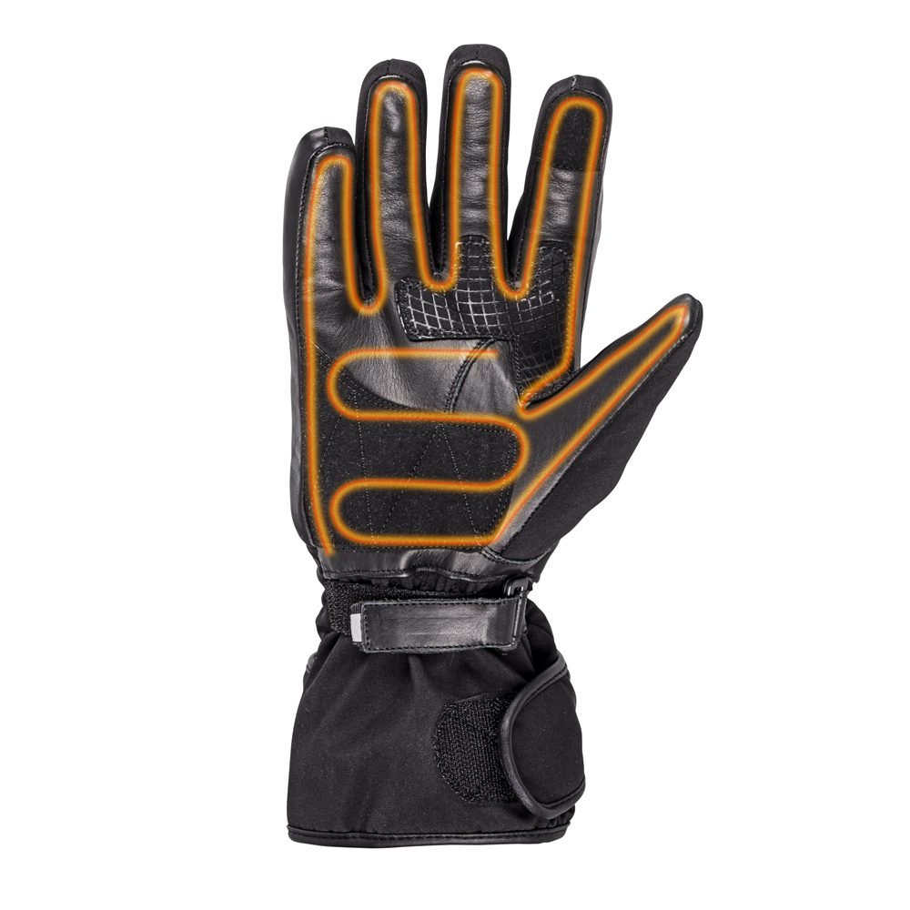 Vyhřívané moto a lyžařské rukavice W-TEC HEATride - černá-fluo zelená