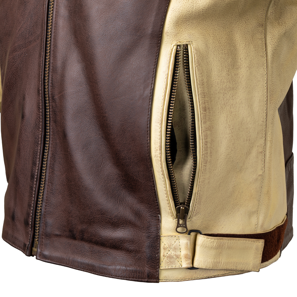 Pánská kožená moto bunda W-TEC Retro