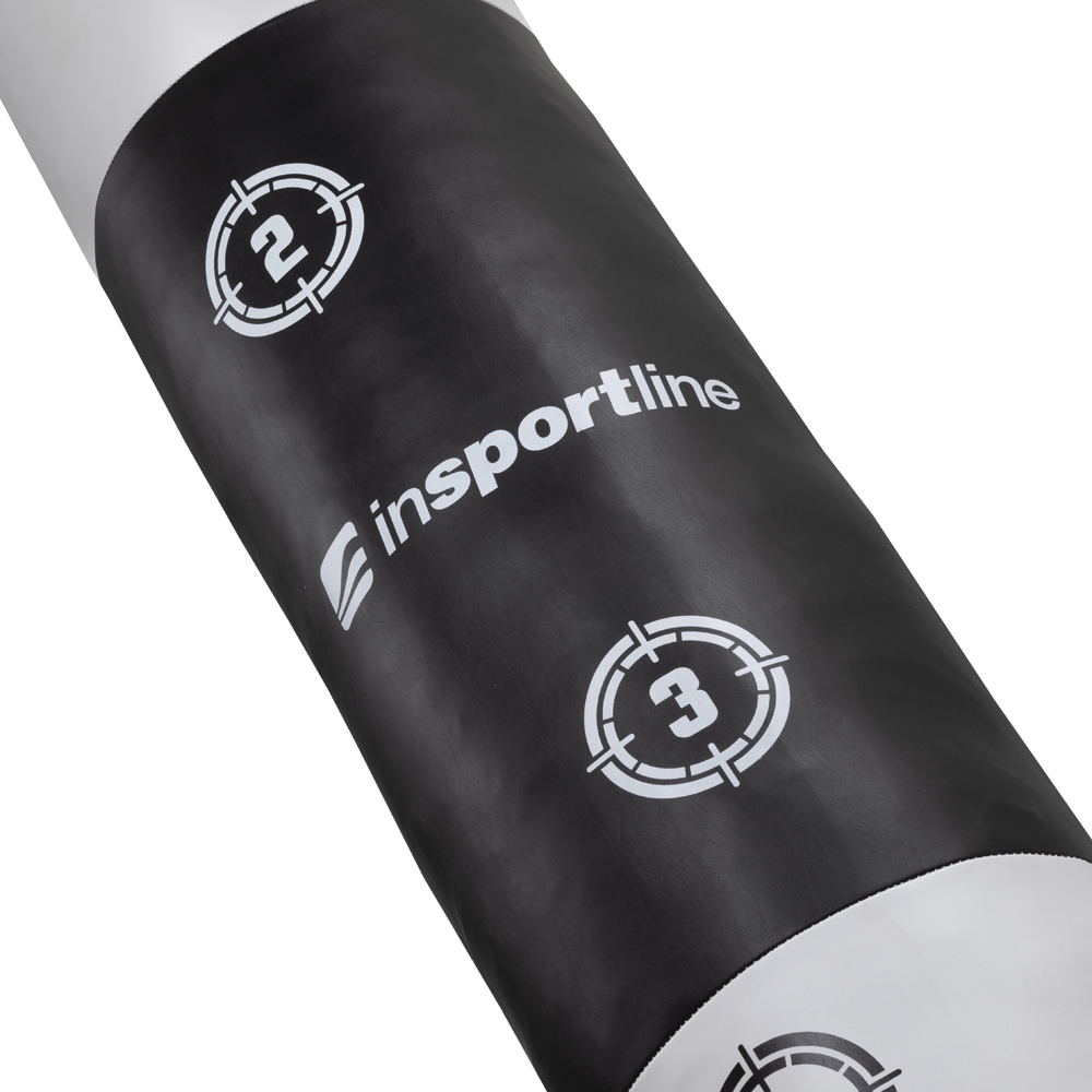 Boxovací vak inSPORTline Robkin 150x35 cm - 2. akosť - čierno-biela