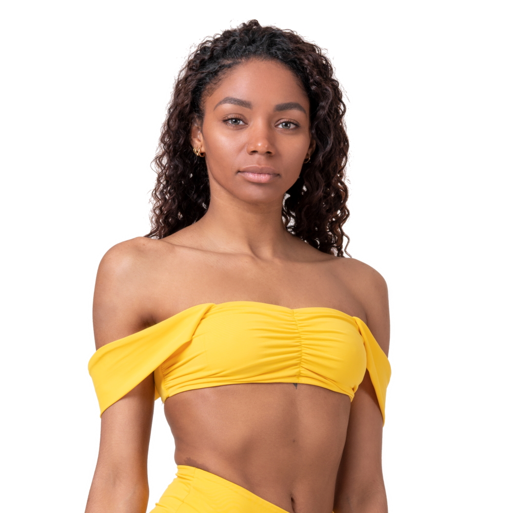 Yellow off the shoulder bikini cheap