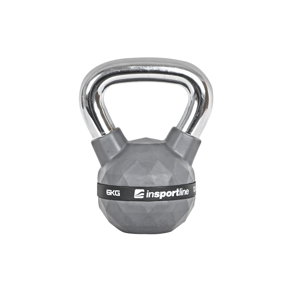 Rubber-Coated Kettlebell inSPORTline PU 6 kg - inSPORTline