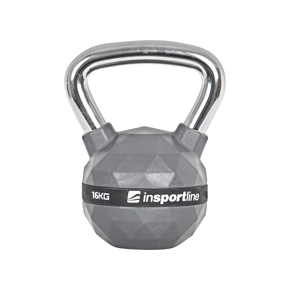 Rubber-Coated Kettlebell inSPORTline PU 16 kg - inSPORTline