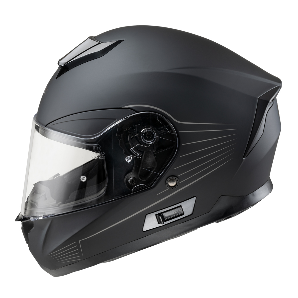 Moto prilba W-TEC Yorkroad Solid - Black Grey Matt