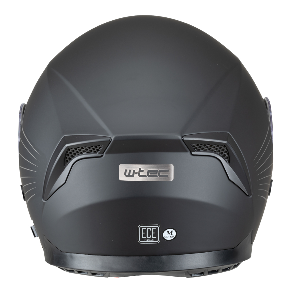Moto prilba W-TEC Yorkroad Solid - Black Grey Matt