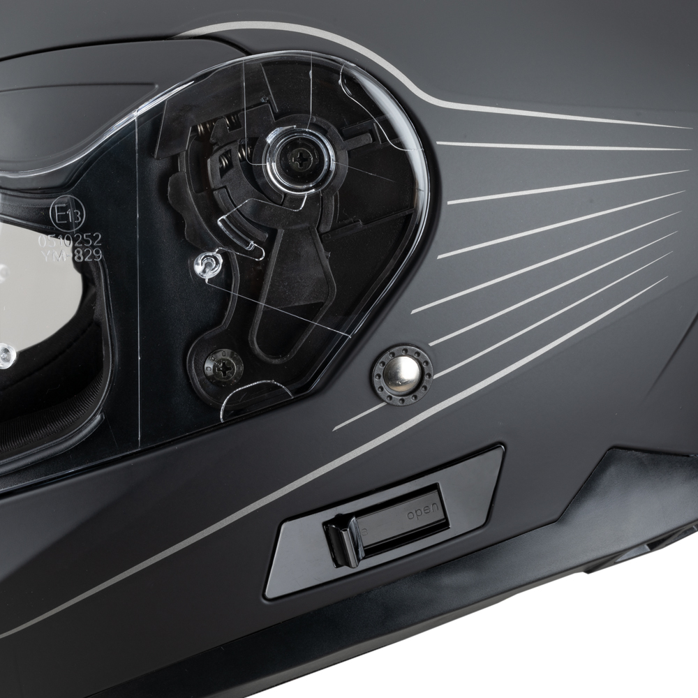 Moto prilba W-TEC Yorkroad Solid - Black Grey Matt