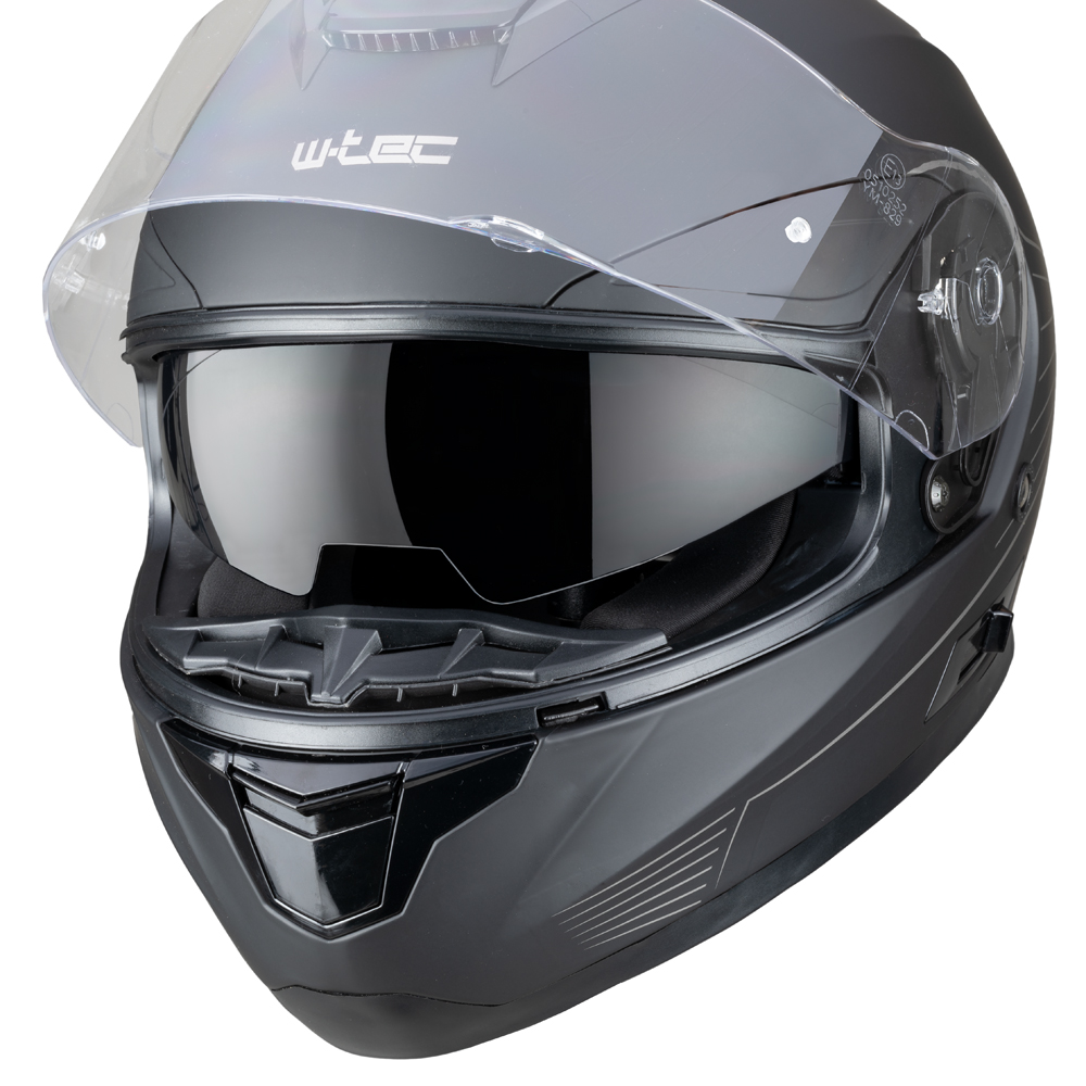 Moto prilba W-TEC Yorkroad Solid - Black Grey Matt