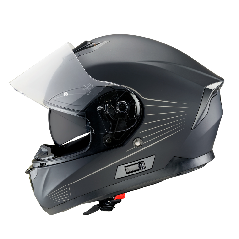 Moto prilba W-TEC Yorkroad Solid - Black Grey Matt