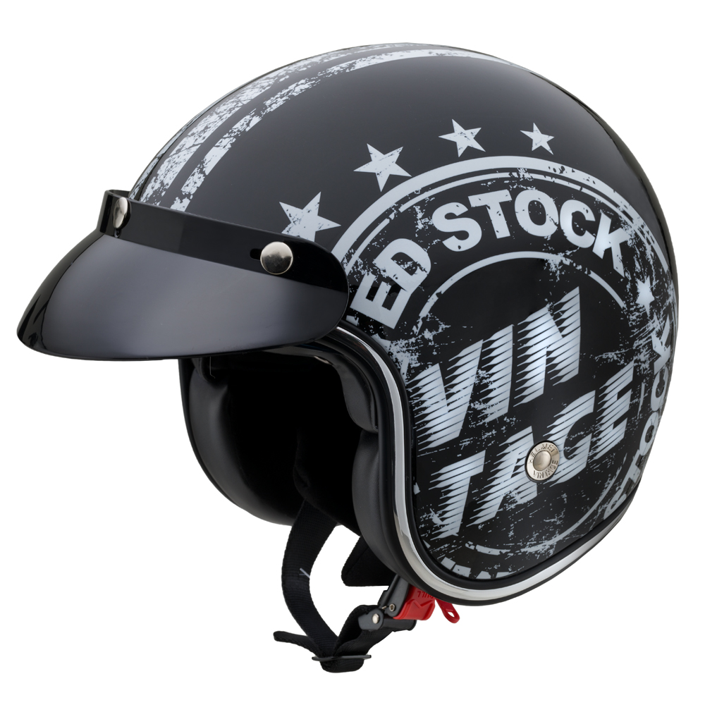 Moto prilba W-TEC Café Racer - 3Ways Surf - Vintage Stock