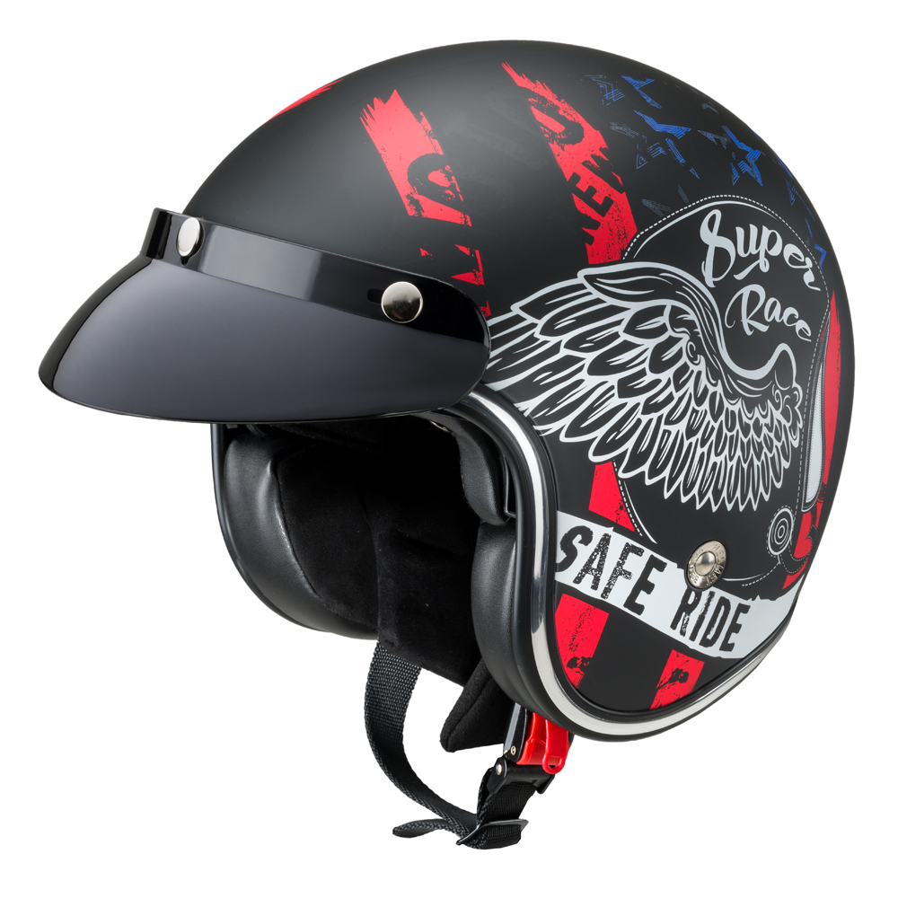 Moto prilba W-TEC Café Racer - 3Ways Surf - Super Race