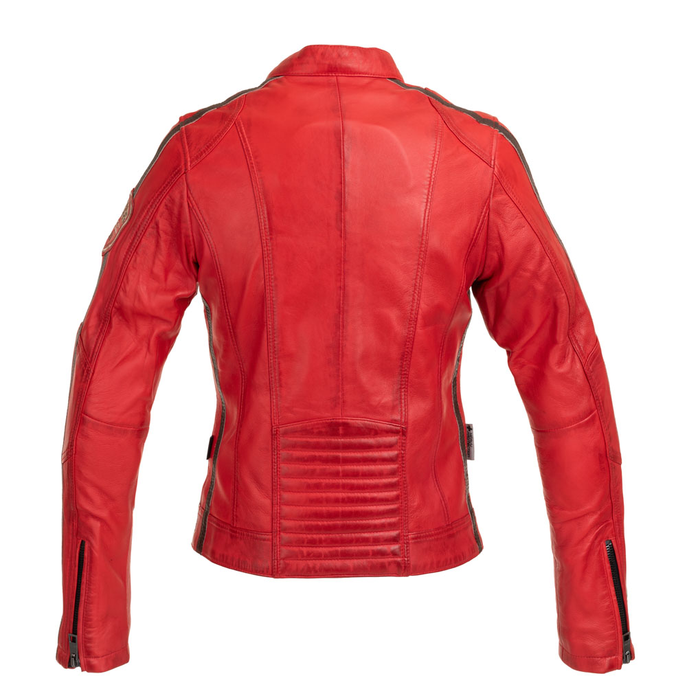 Dámská kožená bunda W-TEC Umana - červená