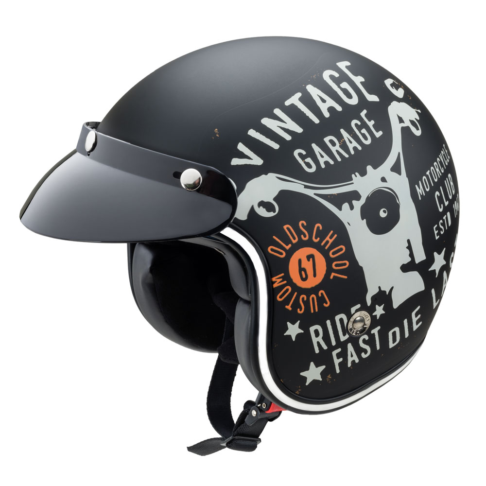 Moto prilba W-TEC Café Racer - 3Ways Surf - Vintage Garage