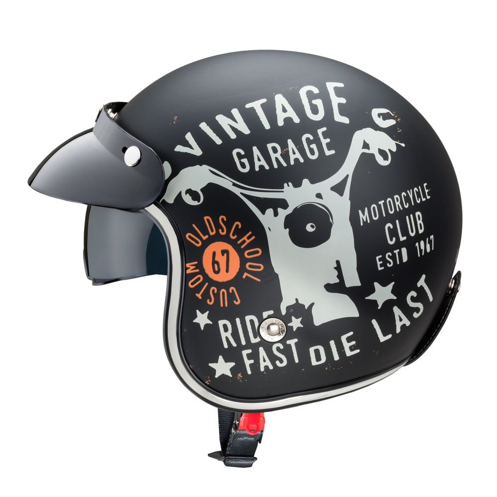 Motoros bukósisak W-TEC Café Racer - Vintage Garage