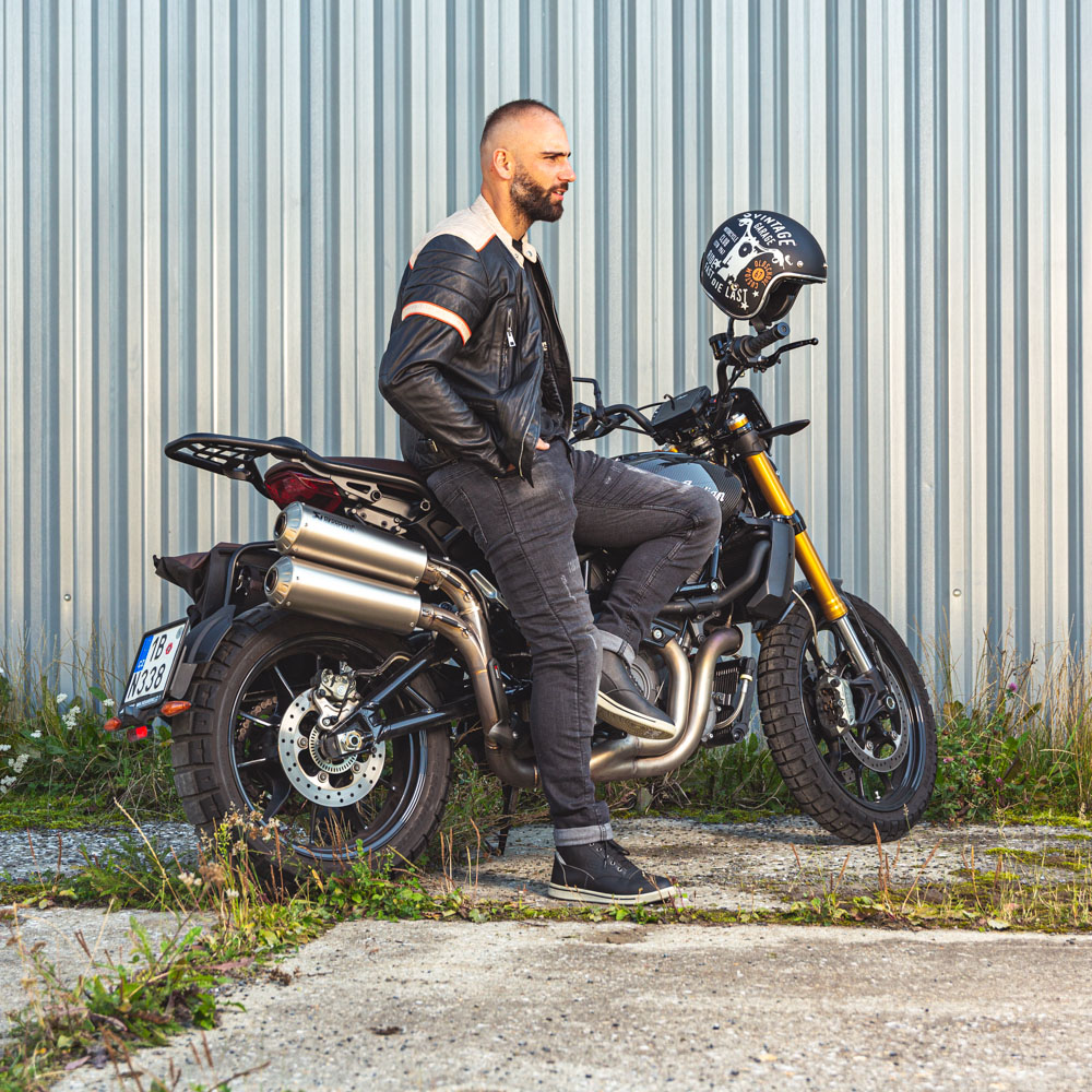 Moto prilba W-TEC Café Racer - 3Ways Surf