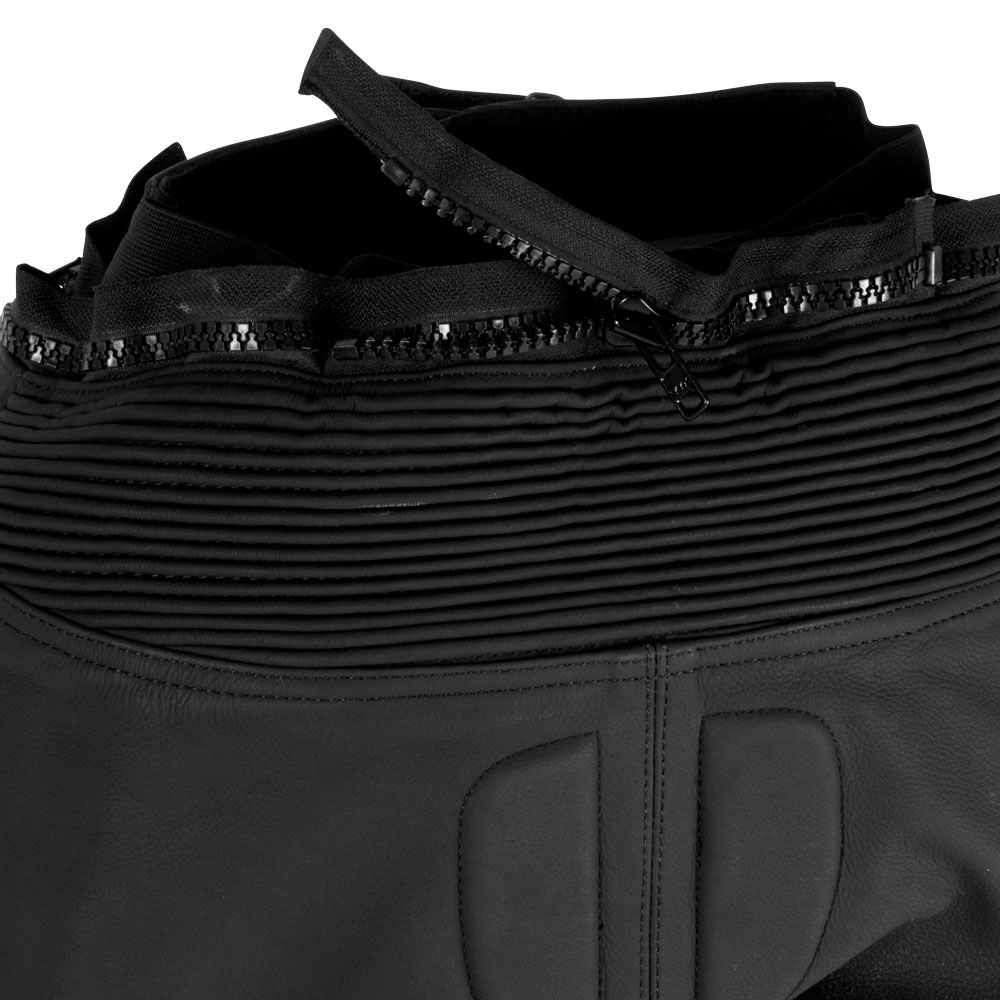 Pánské kožené moto kalhoty W-TEC Vector - černo-modrá