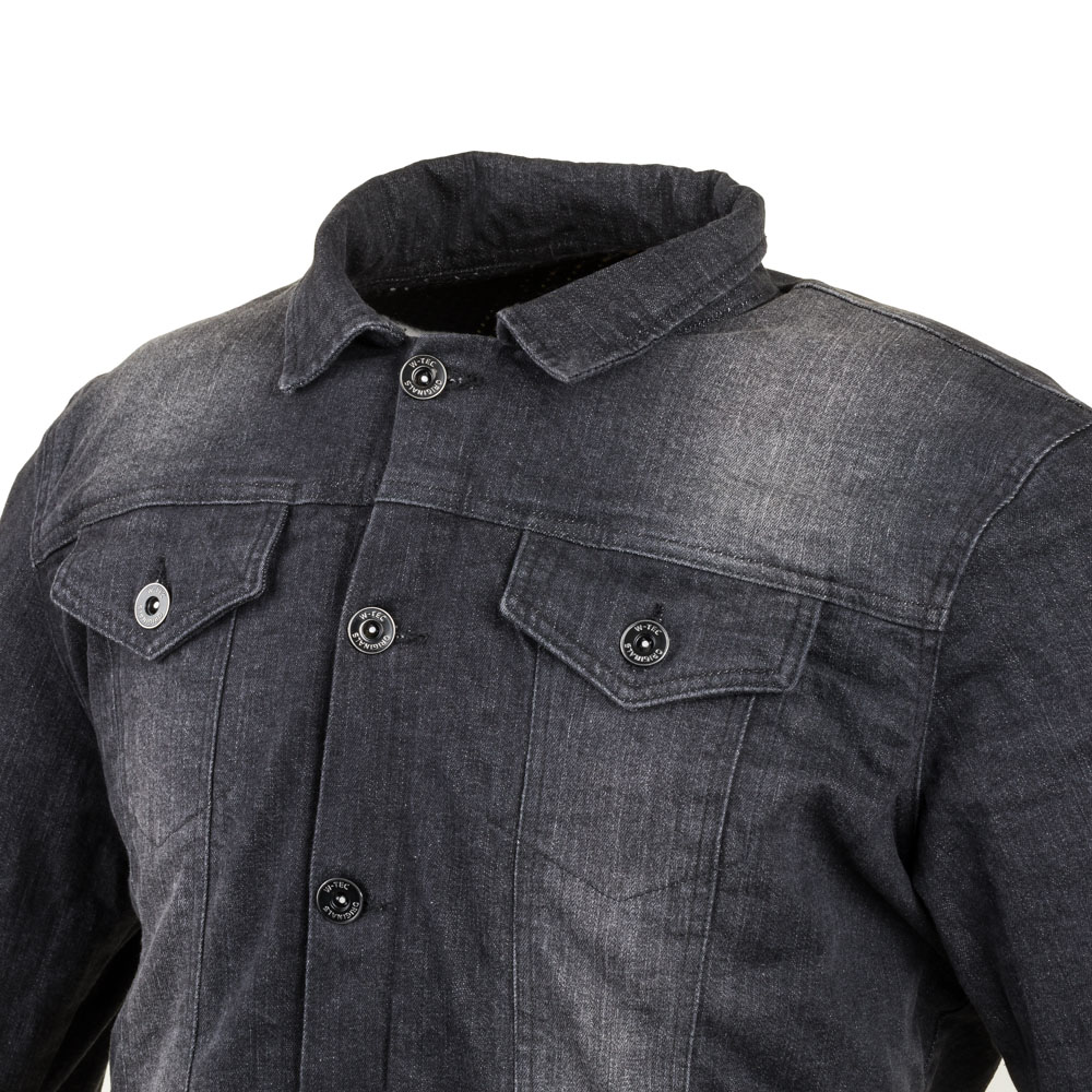 Pánská jeansová letní moto bunda W-TEC Lenny - černá