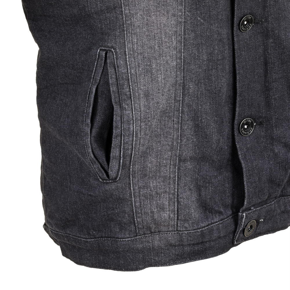Pánská jeansová letní moto bunda W-TEC Lenny - černá
