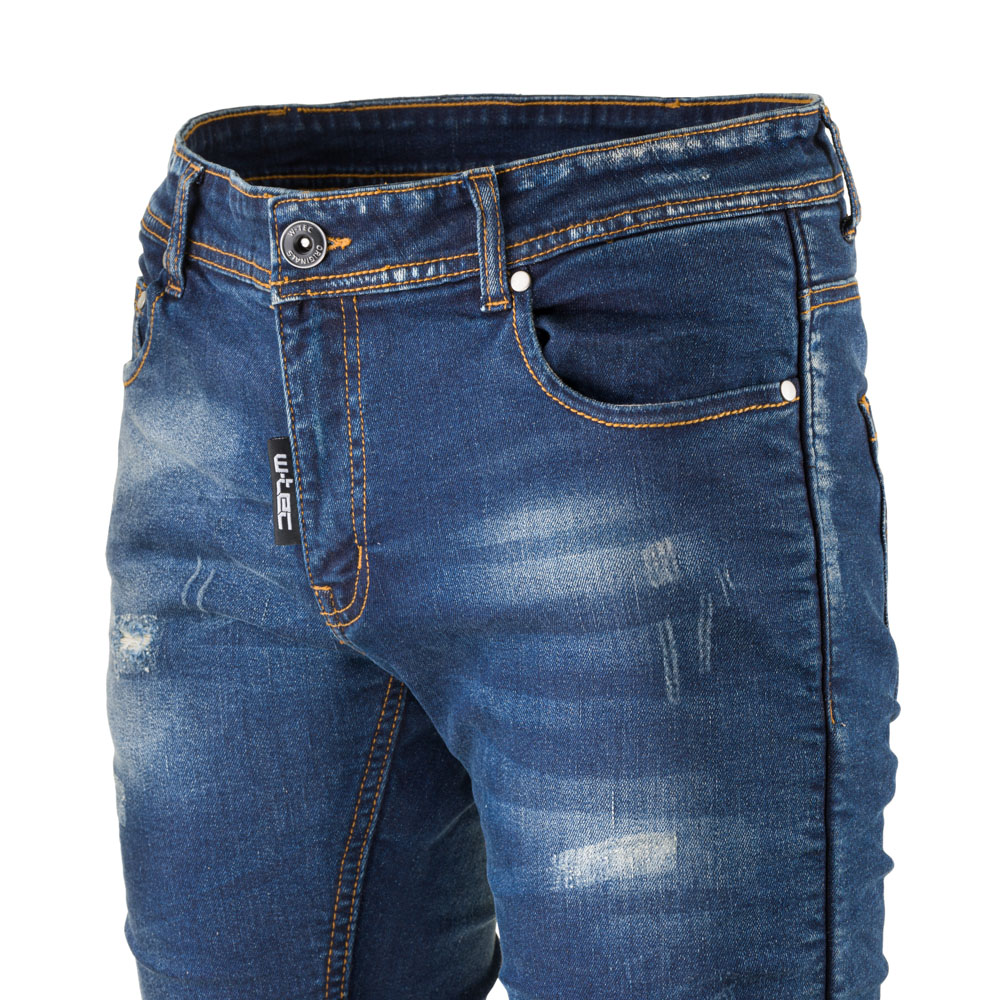 Pánské moto jeansy W-TEC Feeldy - modrá