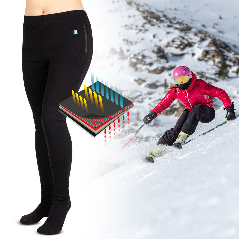 Női fűtött nadrág W-TEC Insupants Lady - fekete