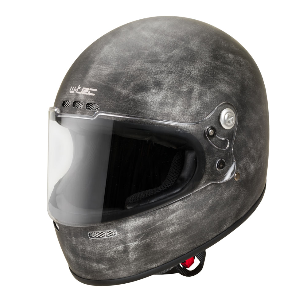Moto prilba W-TEC Cruder Brindle - žíhaná strieborná - žíhaná strieborná